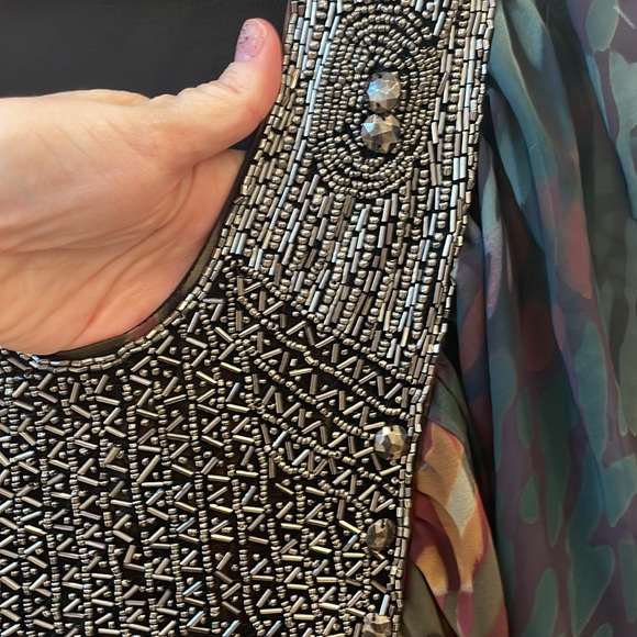 Beaded Bohemian Babydoll Dress - Picture 4 of 5